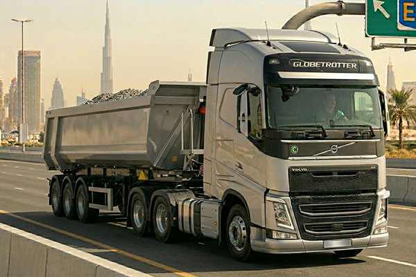 Tipper truck for construction